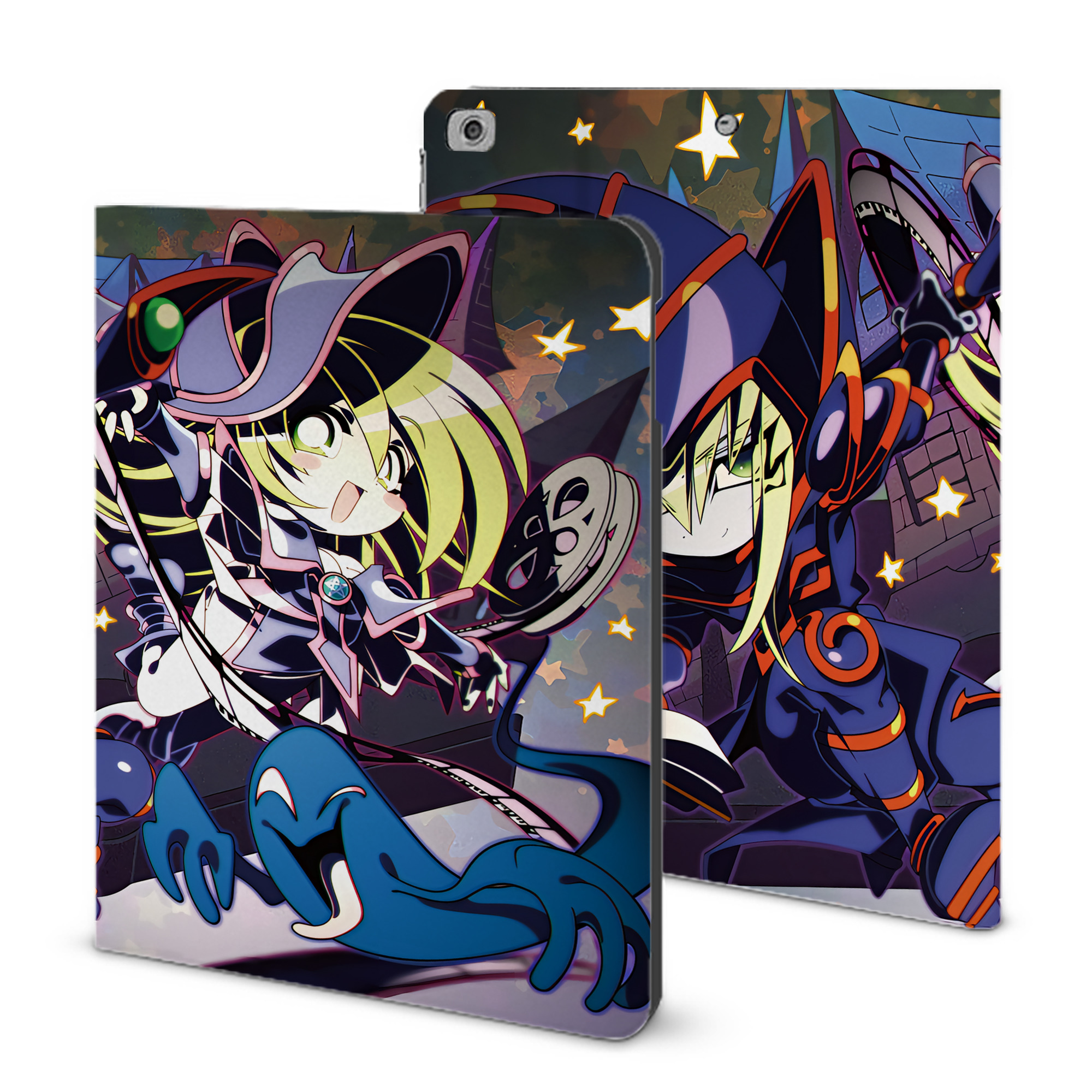 （画像用） 遊☆戯☆王 Yu-Gi-Oh! IPad ケース ブック型 PUレザー TPU 耐衝撃 軽量 薄型 ペン収納なし 全面保護 IPad 各モデル対応